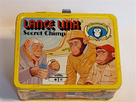 lance link metal lunch box planet of the apes chimp|Lance Link Secret Chimp Lunch Box .